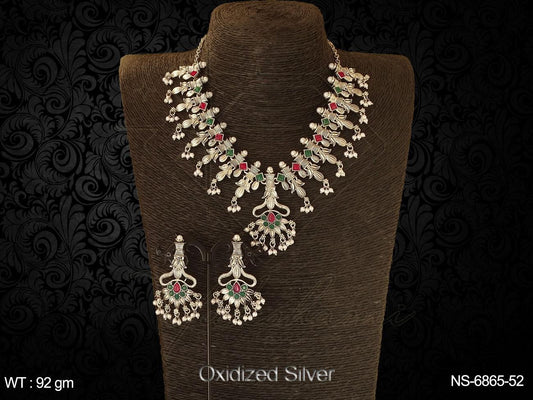 Oxidised Necklace NS-6865-52