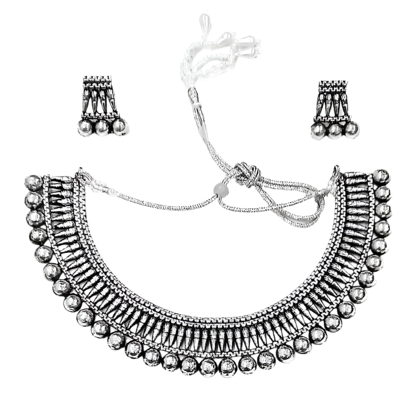 Oxidised Necklace NS-11335-80