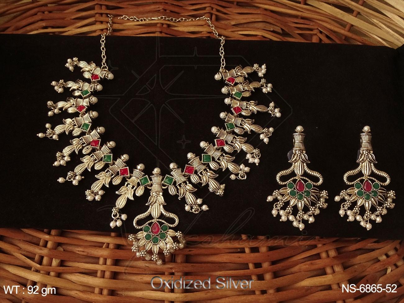 Oxidised Necklace NS-6865-52