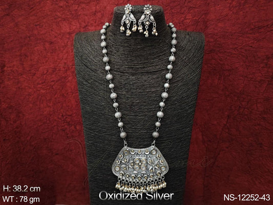 Oxidised Necklace NS-12252-43