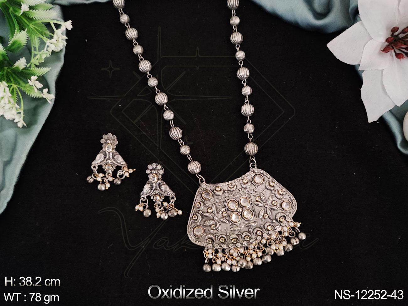 Oxidised Necklace NS-12252-43