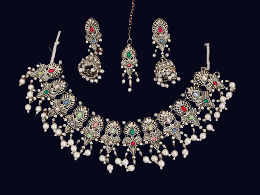 Oxidised Necklace NS-13407-53