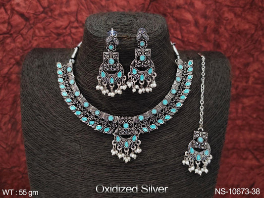 Oxidised Necklace NS-10673-38