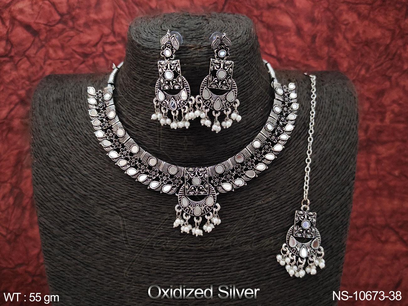 Oxidised Necklace NS-10673-38