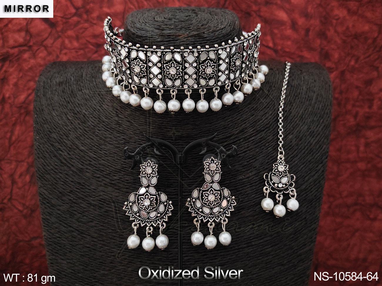 Oxidized Necklace NS-10584-64
