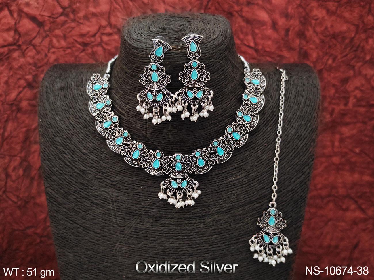 Oxidised Necklace NS-10674-38