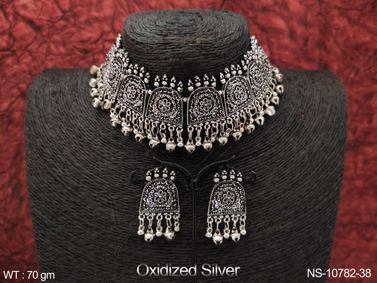 Oxidised Necklace NS-10782-38