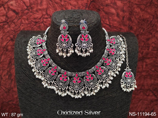 Oxidized Necklace NS-11194-65