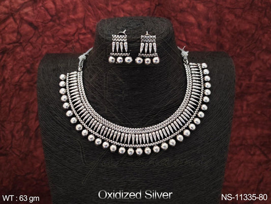 Oxidised Necklace NS-11335-80