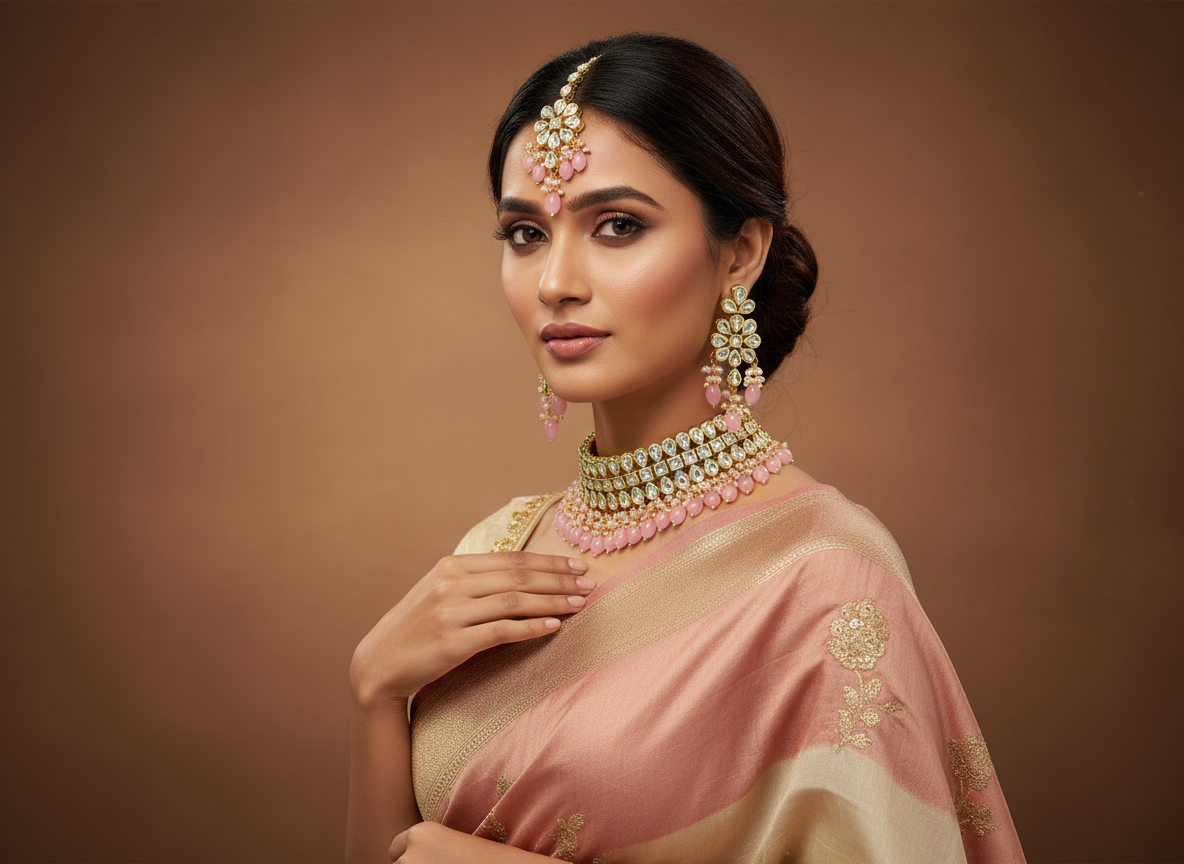 Kundan Necklace NS-11418-235