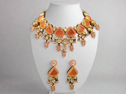 Kundan Necklace NS-11484-230