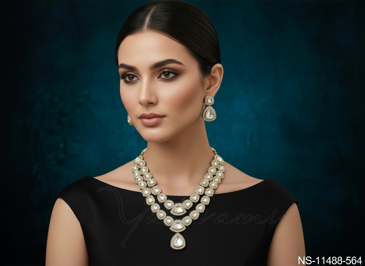 Kundan Necklace NS-11488-564