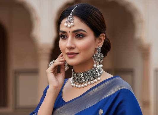 Oxidized Necklace NS-10584-64