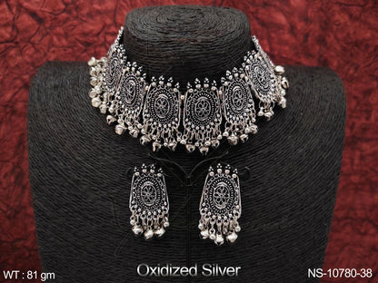 Oxidised Necklace NS-10780-38