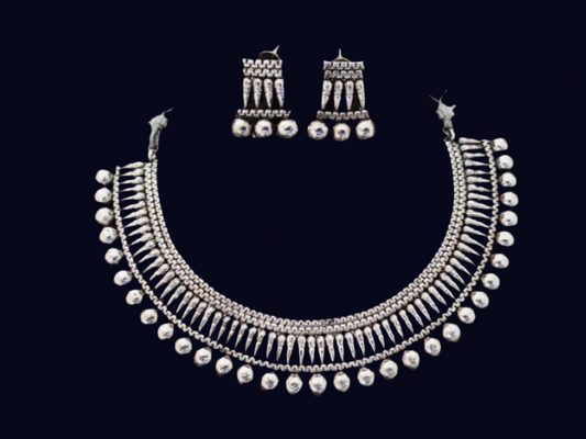 Oxidised Necklace NS-11335-80