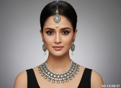 Oxidised Necklace NS-13138-53