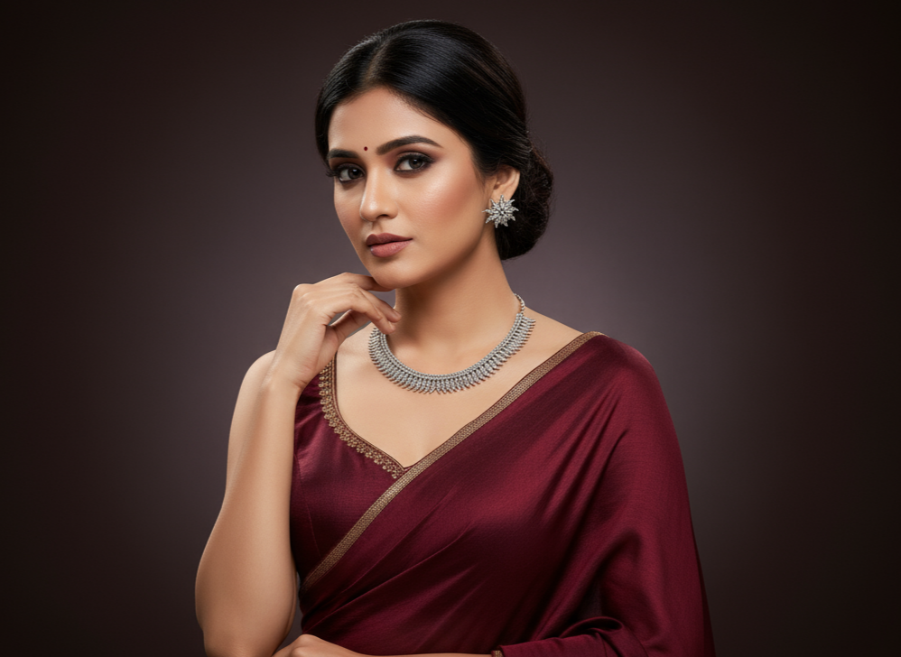 Oxidised Necklace NS-8386-48