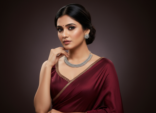 Oxidised Necklace NS-8386-48