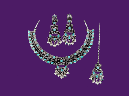 Oxidised Necklace NS-10673-38