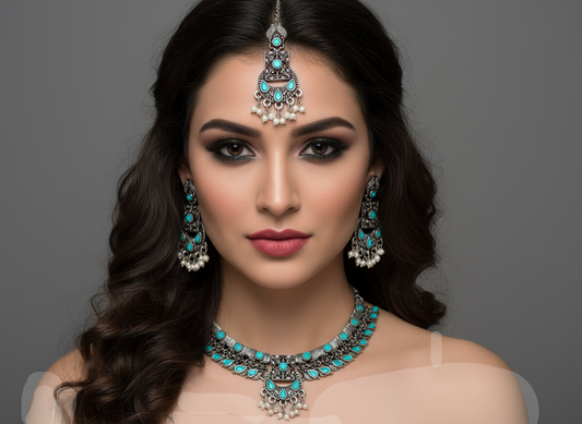 Oxidised Necklace NS-10673-38