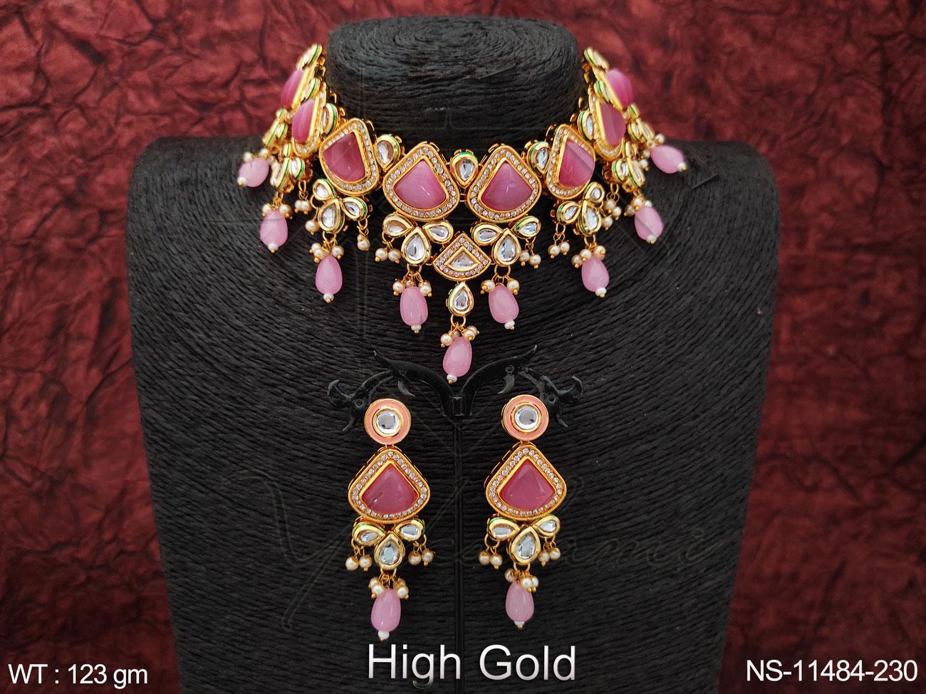 Kundan Necklace NS-11484-230