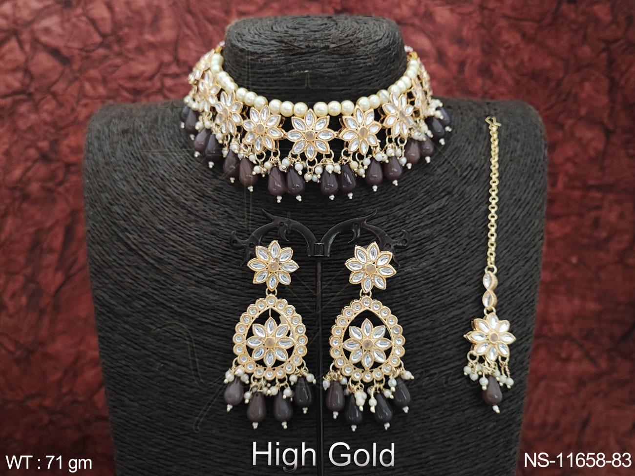 Kundan Necklace NS-11658-83