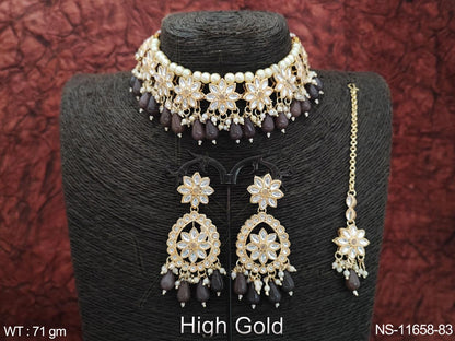 Kundan Necklace NS-11658-83