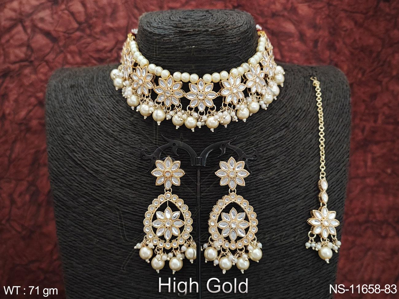 Kundan Necklace NS-11658-83
