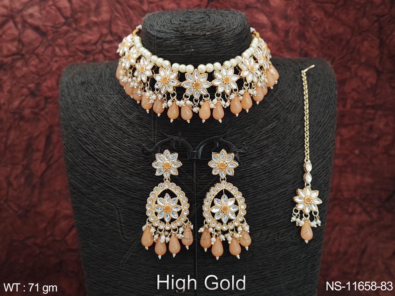 Kundan Necklace NS-11658-83