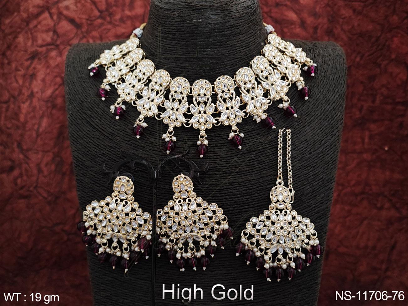 Kundan Necklace NS-11706-76