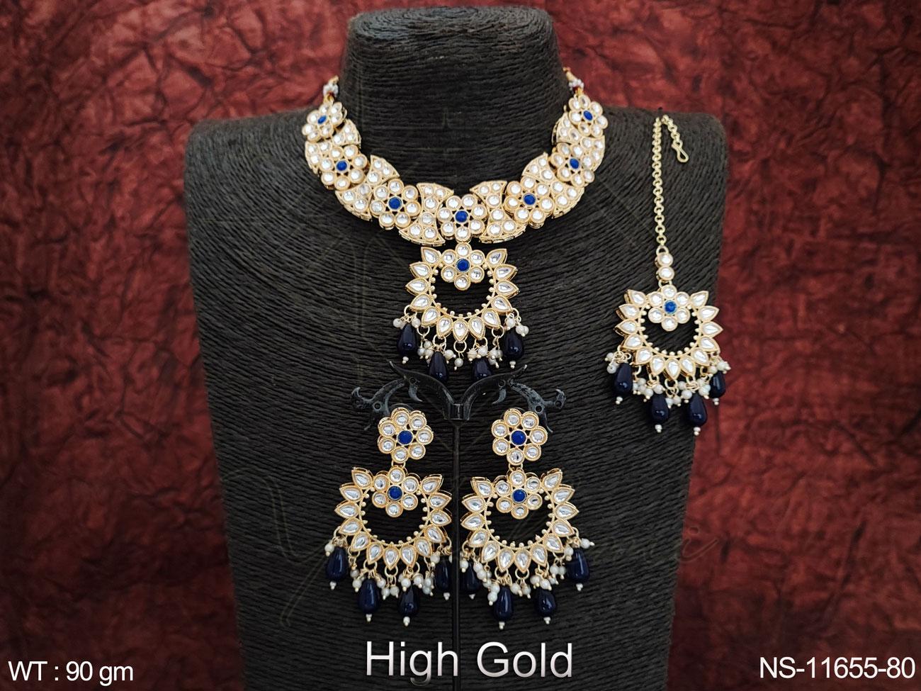 Kundan Necklace NS-11655-80