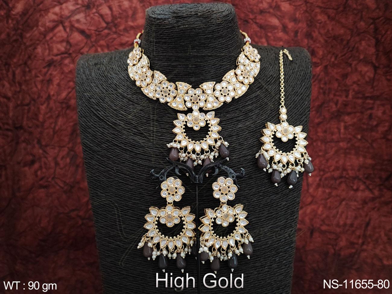 Kundan Necklace NS-11655-80