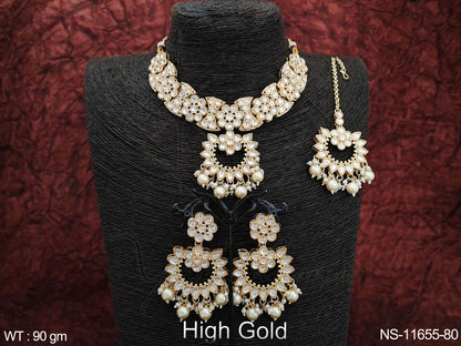 Kundan Necklace NS-11655-80