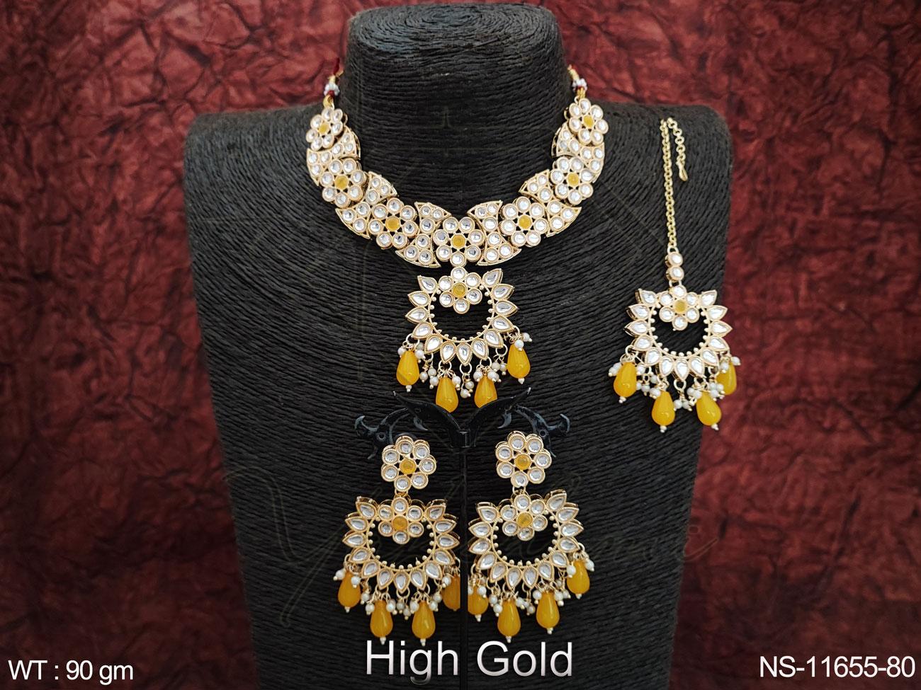 Kundan Necklace NS-11655-80