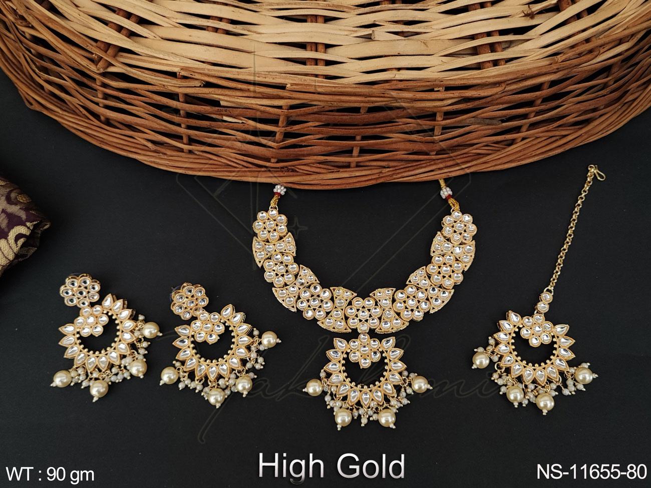Kundan Necklace NS-11655-80